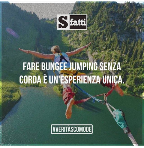 Fare bungee jumping senza corda è un' esperienza unica