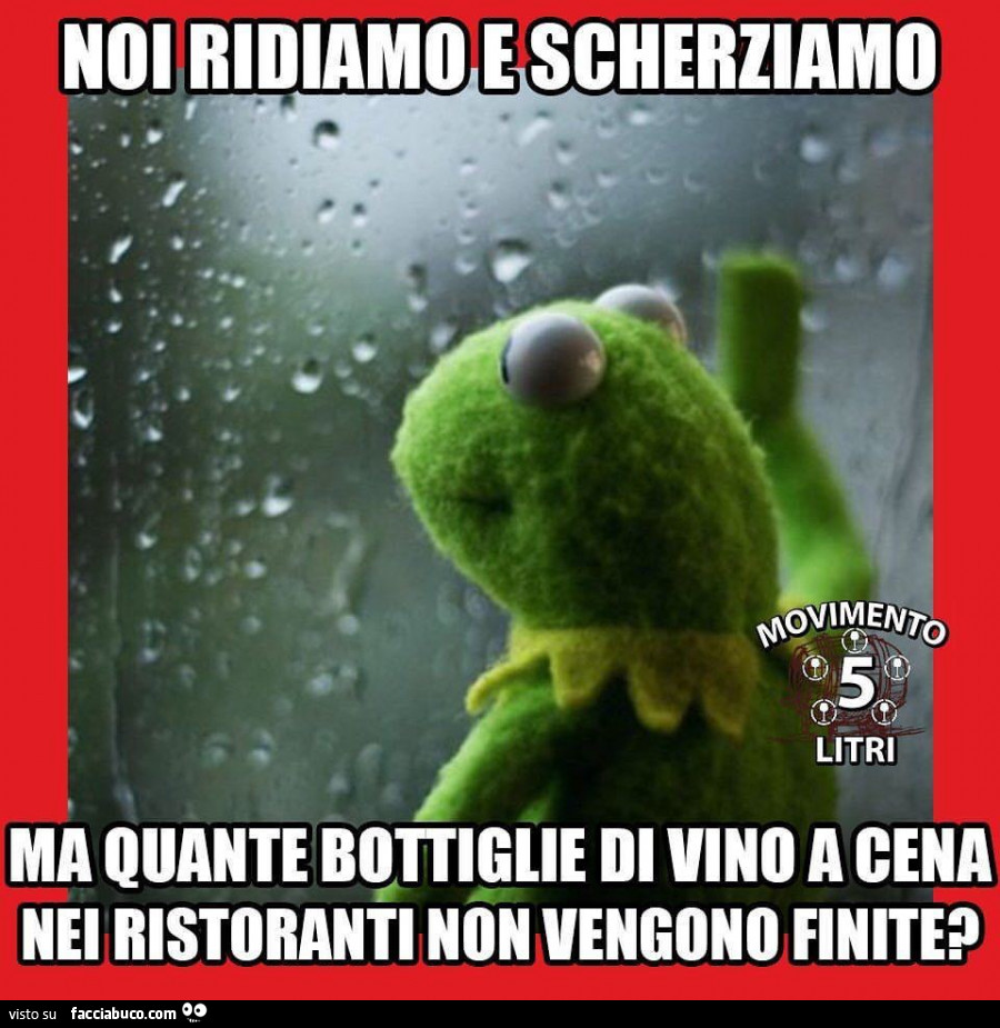 Noi ridiamo e scherziamo ma quante bottiglie di vino a cena nei ristoranti non vengono finite?