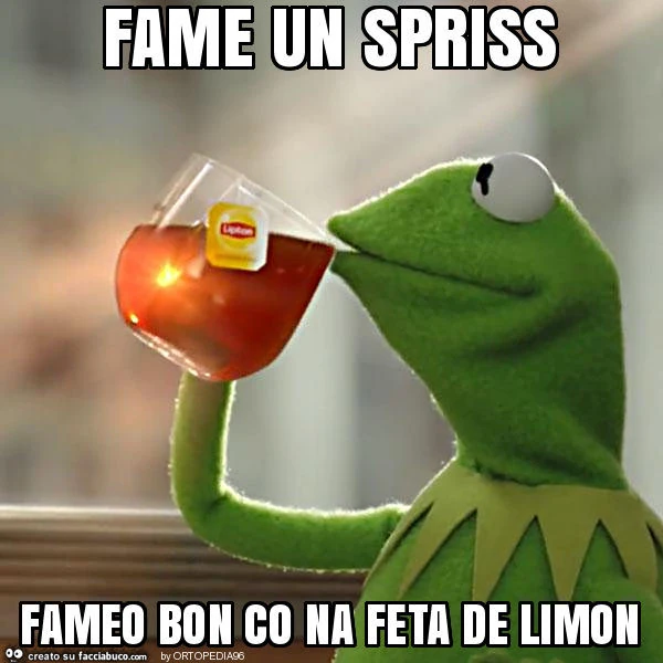 Fame un spriss fameo bon co na feta de limon