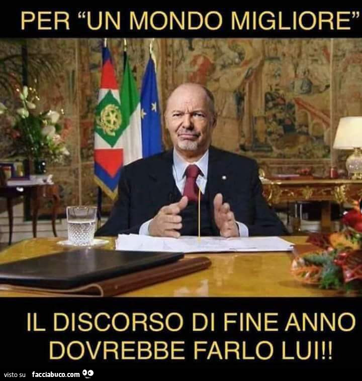 Per un mondo migliore il discorso di fine anno dovrebbe farlo lui. Vasco Rossi presidente
