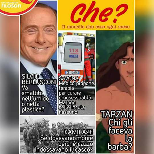 Che mensile Berlusconi tarzan