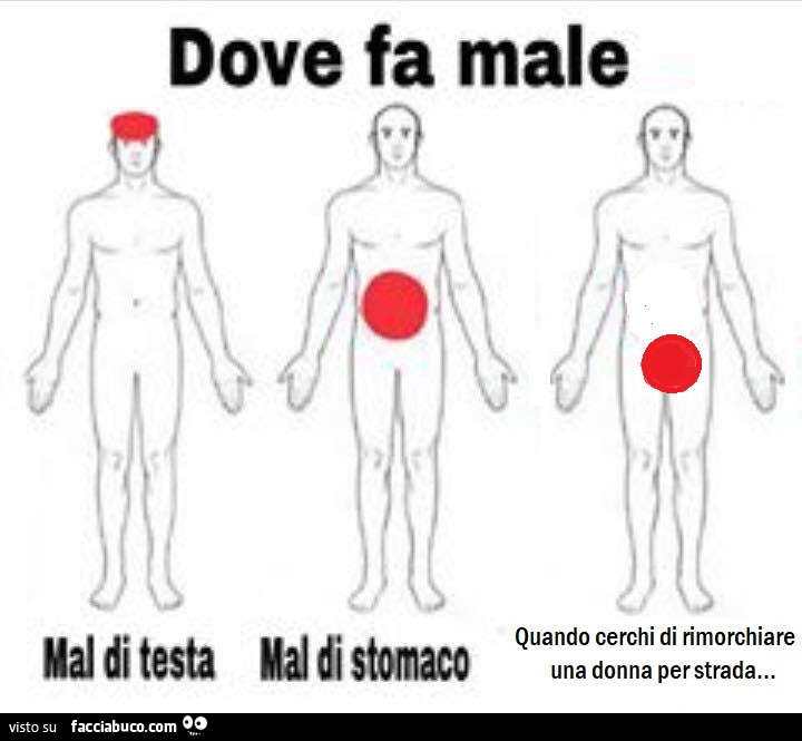 Dove fa male quando cerchi di rimorchiare una donna per strada