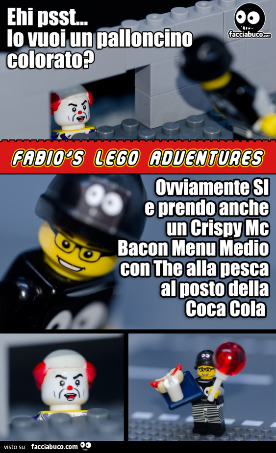 Ehi psst… lo vuoi un palloncino colorato? Ovviamente si e prendo anche un Crispy Mc Bacon Menu medio con the alla pesca al posto della coca cola