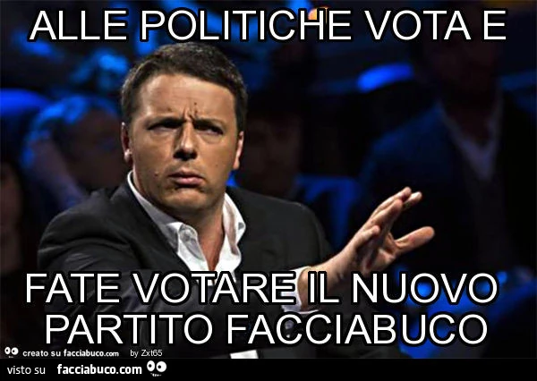 Alle politiche vota e fate votare il nuovo partito facciabuco