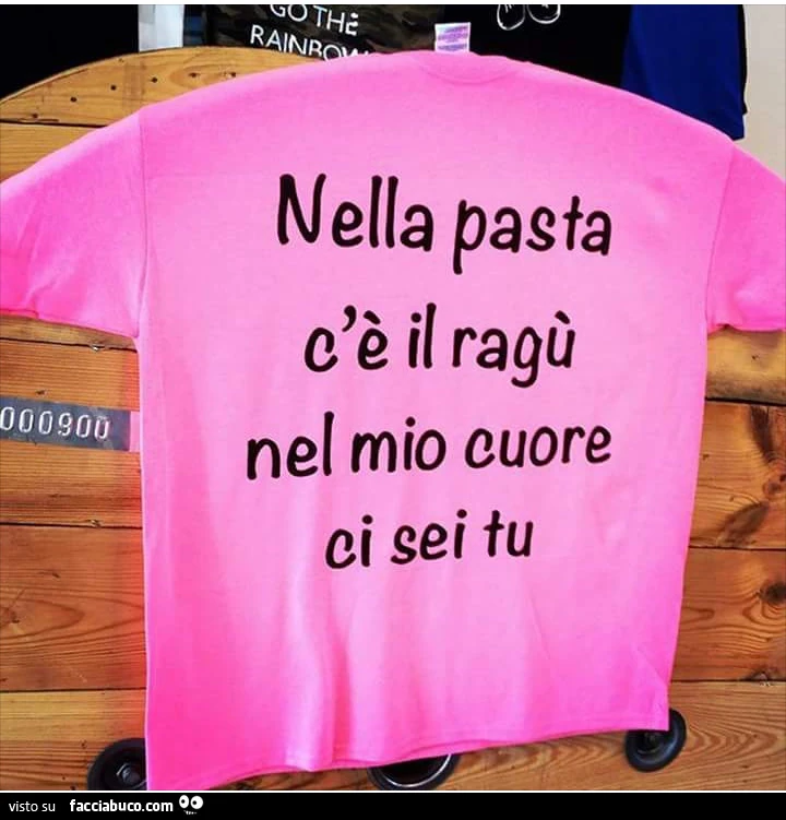 Nella pasta c'è il ragù nel mio cuore ci sei tu