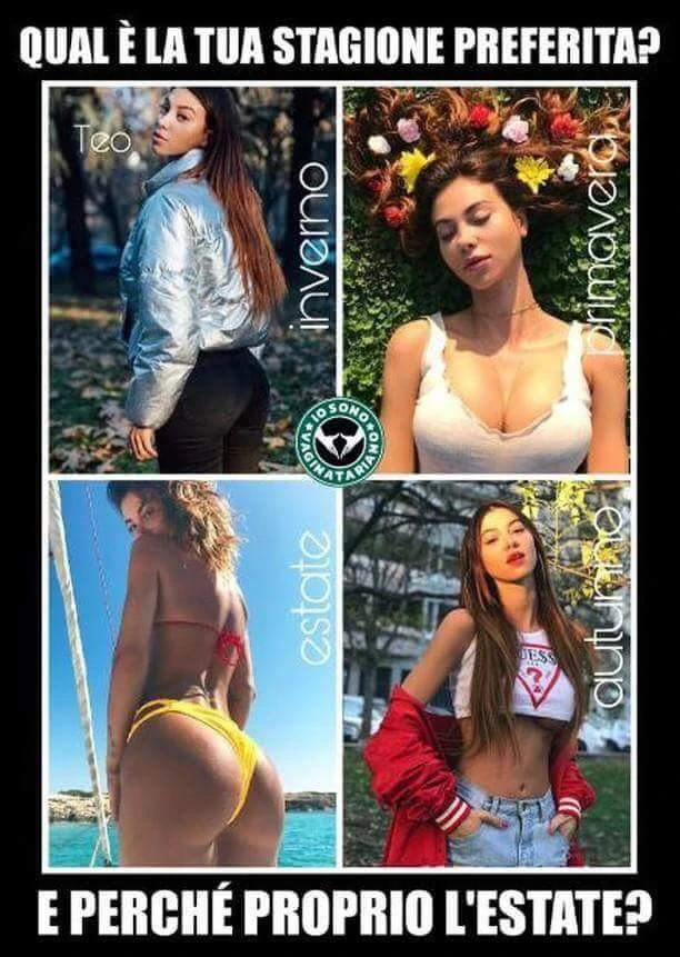 Qual è la tua stagione preferita e perché proprio estate