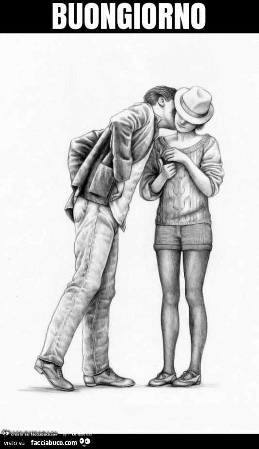 Bacio sul collo. Buongiorno