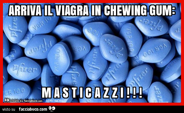 Arriva il viagra in chewing gum: m a s t i c a z z i