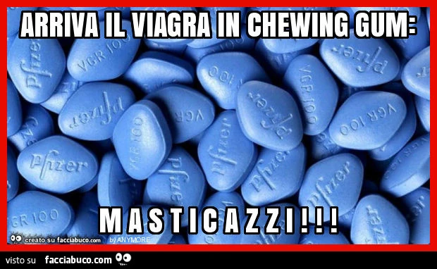 Arriva il viagra in chewing gum: m a s t i c a z z i