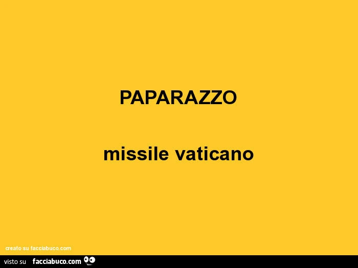 Paparazzo missile vaticano