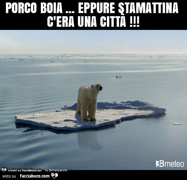 Porco boia… eppure stamattina c'era una città