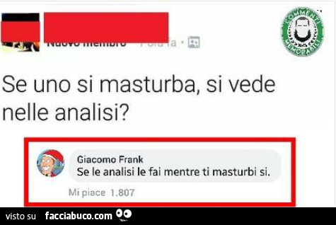 Se uno si masturba, si vede nelle analisi? Se le analisi le fai mentre ti masturbi si