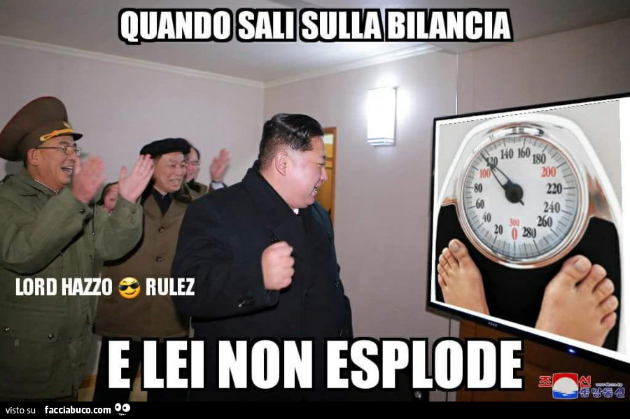 Quando sali sulla bilancia e lei non esplode