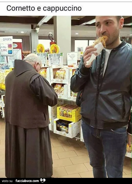 Cornetto e cappuccino