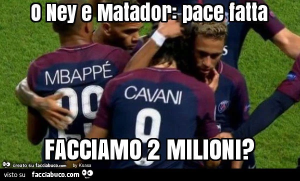 O ney e matador: pace fatta. Facciamo 2 milioni?