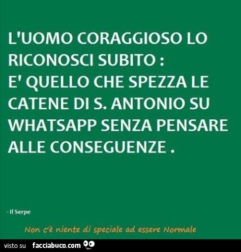 L'uomo Coraggioso Lo Riconosci Subito: è Quello Che Spezza Le Catene Di ...