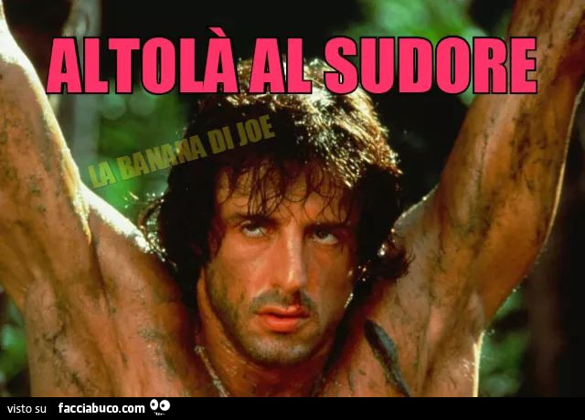 Altolà al sudore