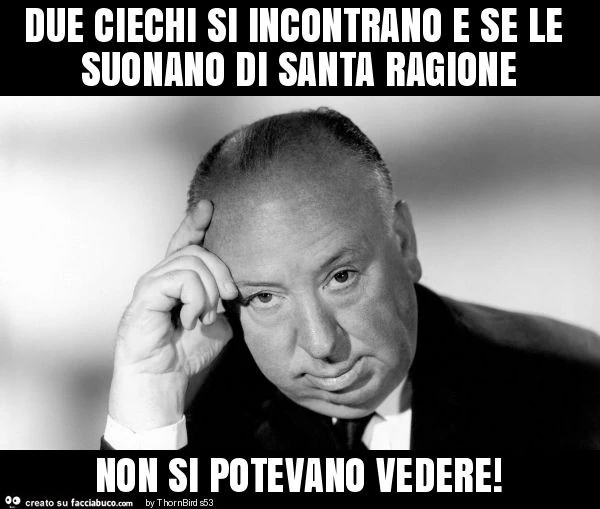 Due ciechi si incontrano e se le suonano di santa ragione non si potevano vedere