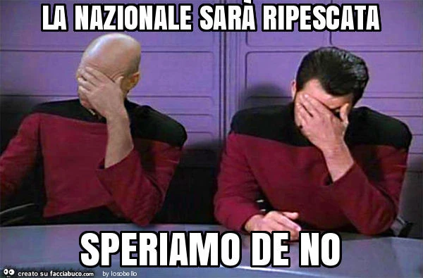 La nazionale sarà ripescata speriamo de no