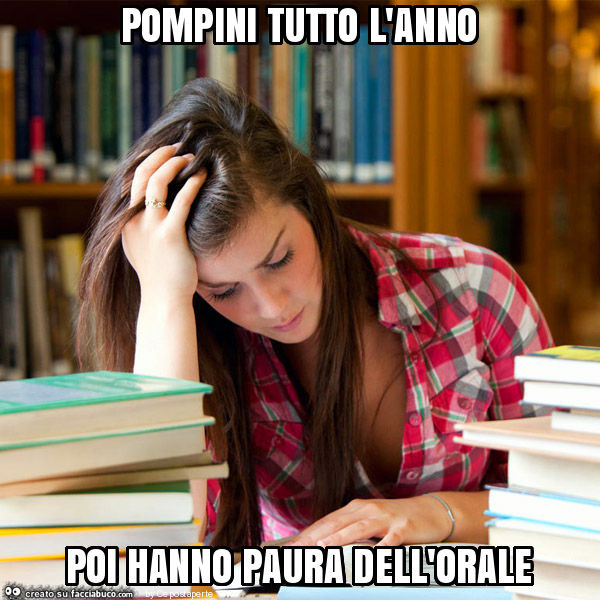 Pompini tutto l'anno poi hanno paura dell'orale