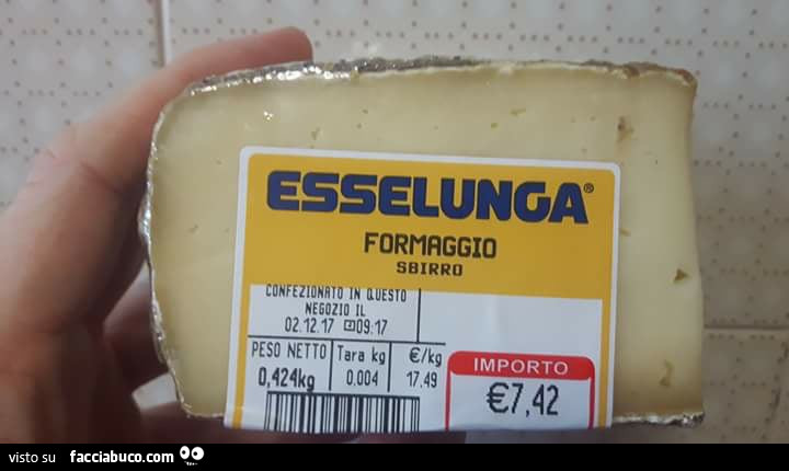 Esselunga Formaggio Sbirro