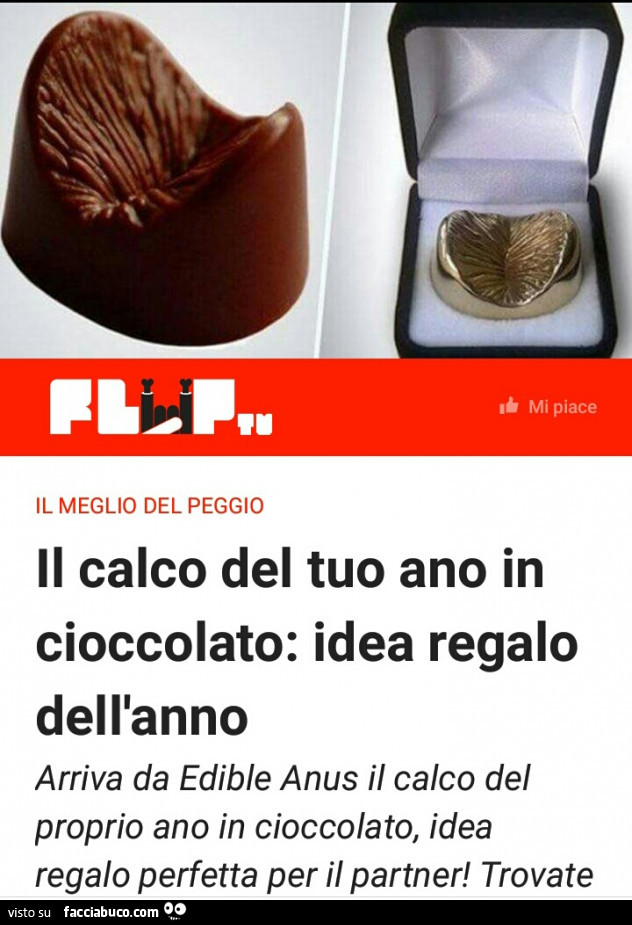 Il calco del tuo ano in cioccolato: idea regalo dell'anno
