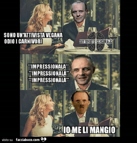 Sono un'attivista vegana odio i carnivori… impressionala, impressionala, impressionala… io me li mangio
