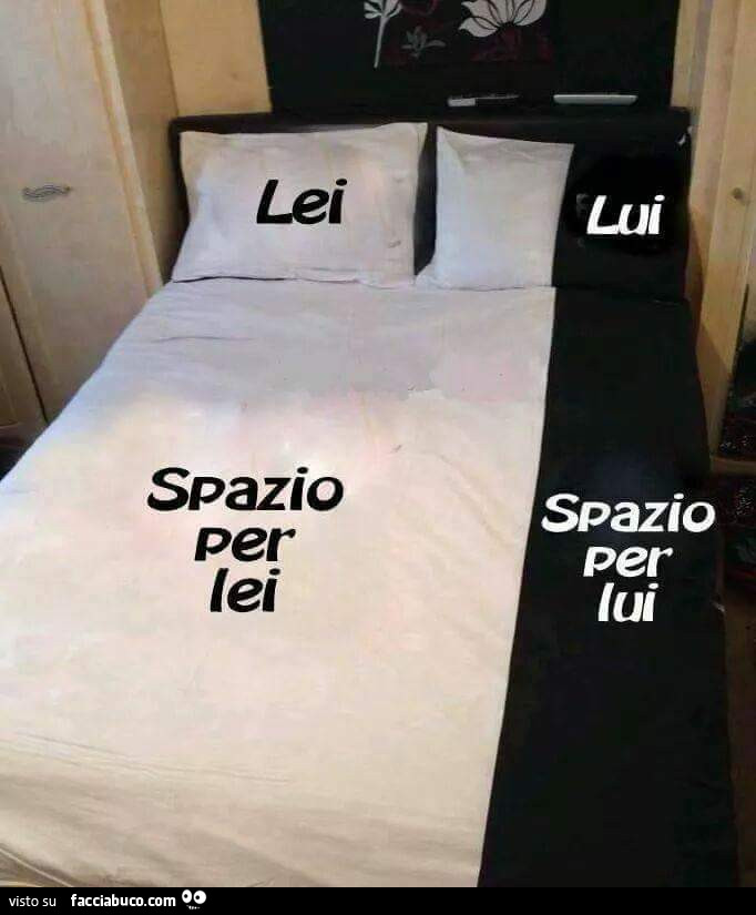 Spazio per lei. Spazio per lui