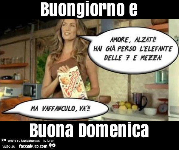 Buongiorno e buona domenica