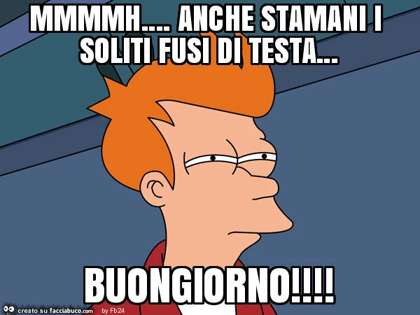 Mmmmh&hellip; anche stamani i soliti fusi di testa&hellip; buongiorno