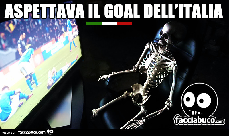 Aspettava il goal dell'Italia