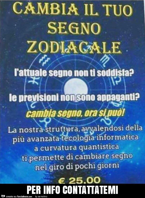 Per info contattatemi