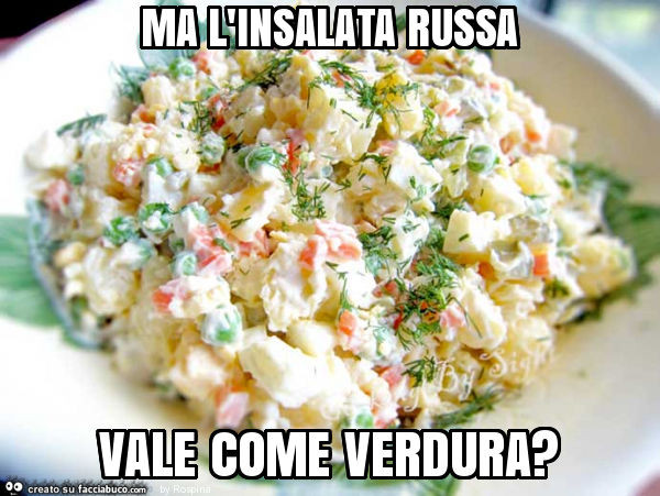 Ma l'insalata russa vale come verdura?