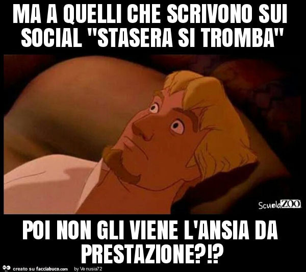 Ma A Quelli Che Scrivono Sui Social Stasera Si Tromba Poi Non Gli Viene Facciabuco Com