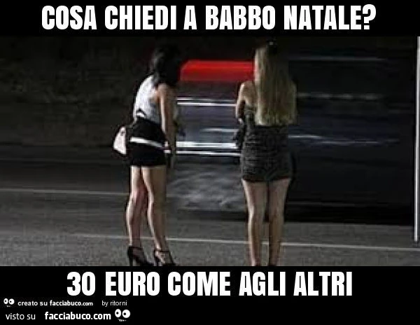 Cosa chiedi a babbo natale? 30 euro come agli altri