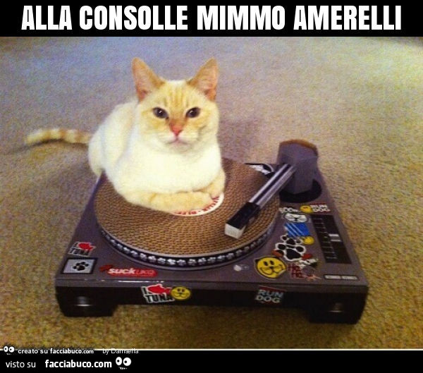 Alla consolle Mimmo Amerelli