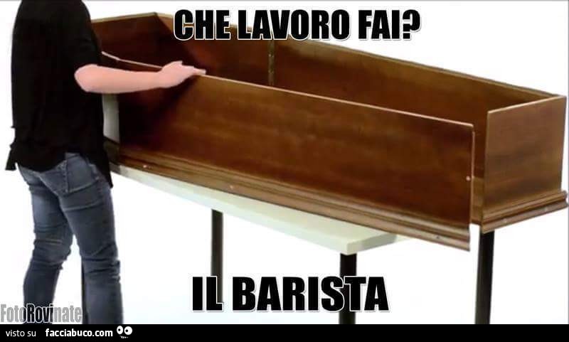 Che lavoro fai? Il barista