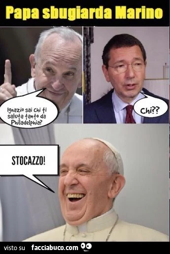 Papa sbugiarda Marino
