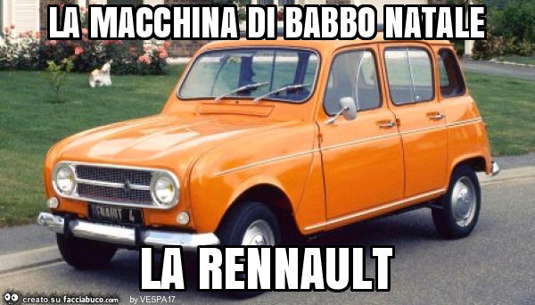 La macchina di babbo natale la rennault