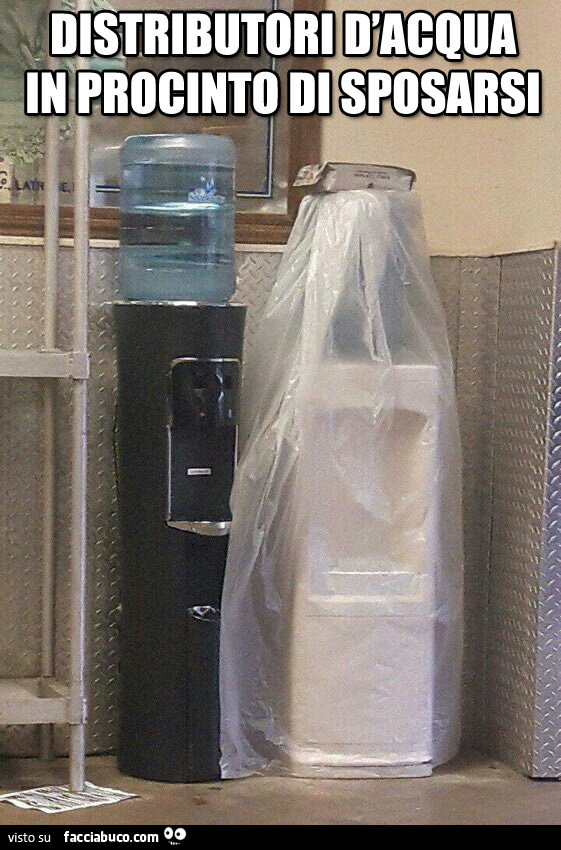 Distributori d'acqua in procinto di sposarsi