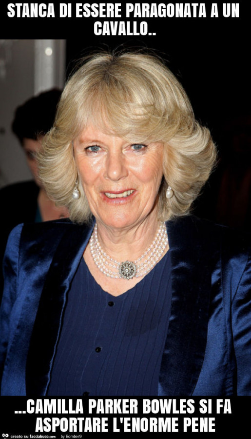 Stanca di essere paragonata a un cavallo… camilla parker bowles si fa asportare l'enorme pene