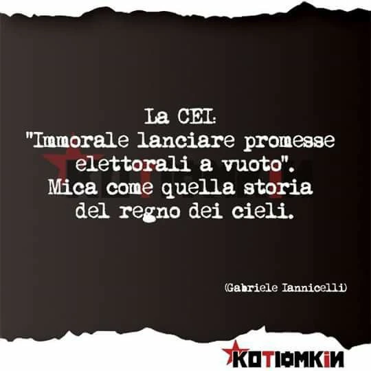 Immorale promesse a vuoto mica regno dei cieli
