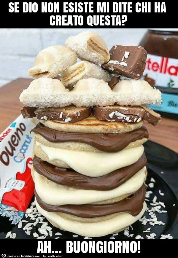 Se dio non esiste mi dite chi ha creato questa? Ah&hellip; buongiorno