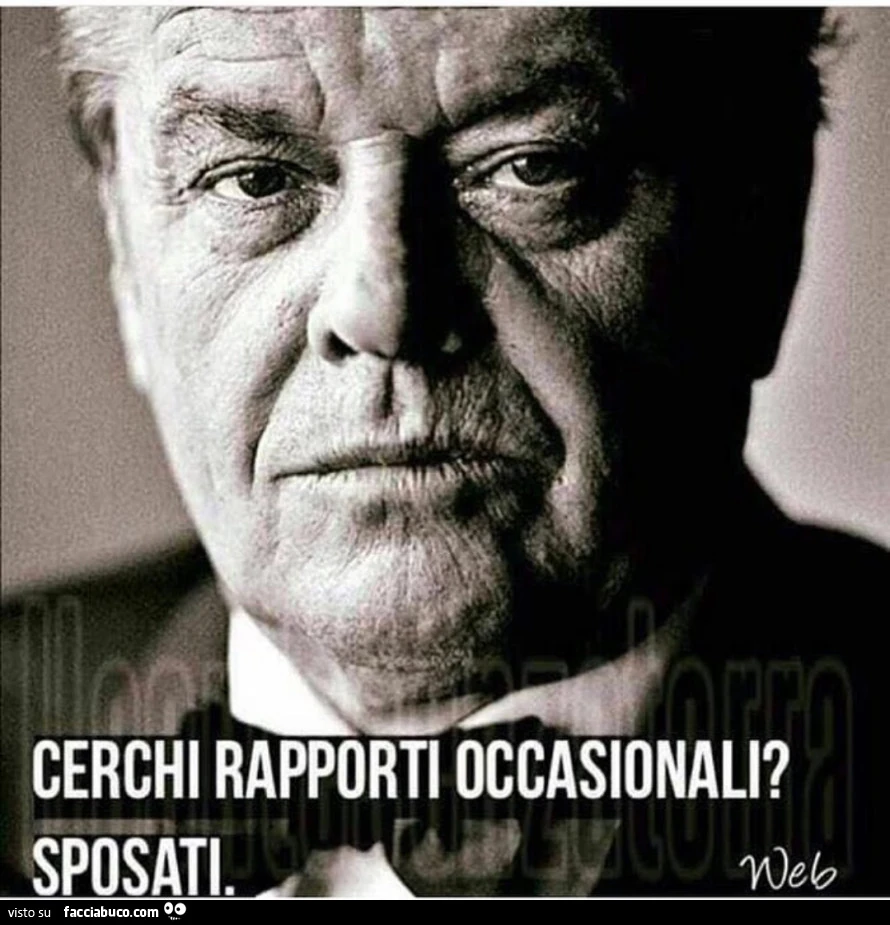Cerchi rapporti occasionali? Sposati