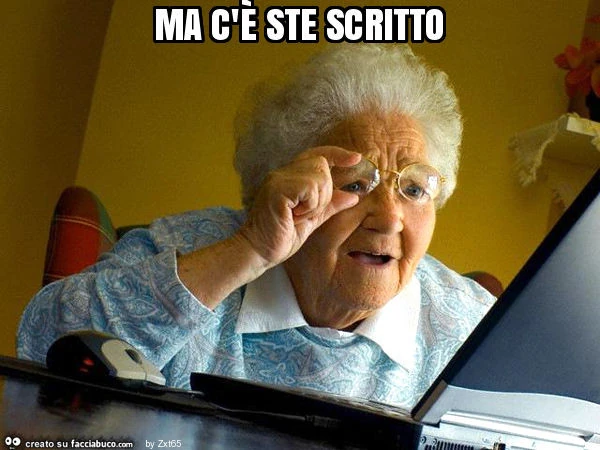 Ma c'è ste scritto