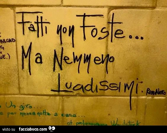 Fatti non foste&hellip; ma nemmeno lucidissimi