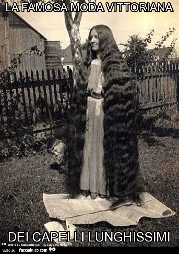 La famosa moda vittoriana dei capelli lunghissimi
