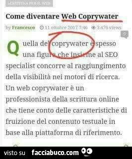 Come diventare Web Coprywater
