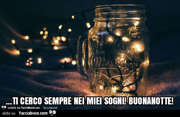 Ti cerco sempre nei miei sogni! Buonanotte