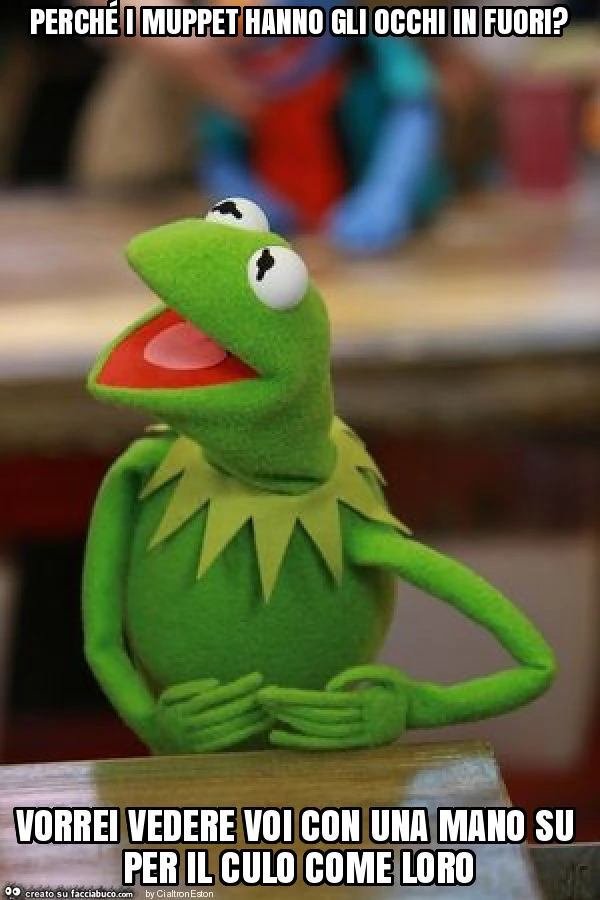 Perché i muppet hanno gli occhi in fuori? Vorrei vedere voi con una mano su per il culo come loro